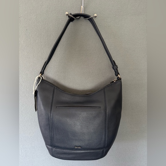 The Sak Sequoia Leather Hobo Shoulder Bag Indigo Navy NWT